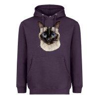 Plum siamese face Heavyweight Hoodie - LillyAllenDesigns