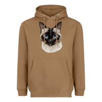 Toasted Coconut siamese face Heavyweight Hoodie - LillyAllenDesigns