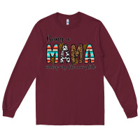 Burgundy being mama makes my life complate Long Sleeve Tee - CowhideDigitalArt