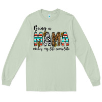 Matcha being mama makes my life complate Long Sleeve Tee - CowhideDigitalArt