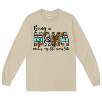 Mushroom being mama makes my life complate Long Sleeve Tee - CowhideDigitalArt