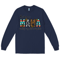 Navy being mama makes my life complate Long Sleeve Tee - CowhideDigitalArt