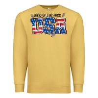 Antique Gold land of the free usa Premium Sweatshirt - MaliasSmallBusiness