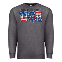 Charcoal Heather land of the free usa Premium Sweatshirt - MaliasSmallBusiness