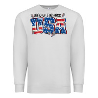 Dove Grey land of the free usa Premium Sweatshirt - MaliasSmallBusiness