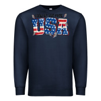 Navy land of the free usa Premium Sweatshirt - MaliasSmallBusiness