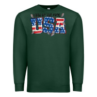 Sports Green land of the free usa Premium Sweatshirt - MaliasSmallBusiness