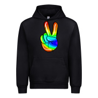 Black rainbow peace sign Urban Hoodie - Jasminsmagicworld