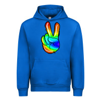 Cobalt rainbow peace sign Urban Hoodie - Jasminsmagicworld