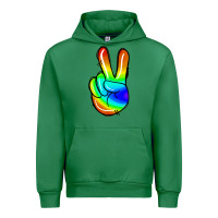 Emerald rainbow peace sign Urban Hoodie - Jasminsmagicworld