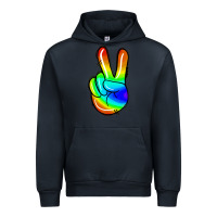 Navy rainbow peace sign Urban Hoodie - Jasminsmagicworld