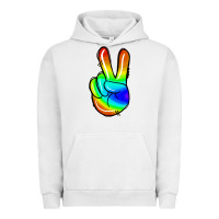 Pigment Lunar Rock rainbow peace sign Urban Hoodie - Jasminsmagicworld