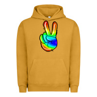 Pigment Peanut Butter rainbow peace sign Urban Hoodie - Jasminsmagicworld