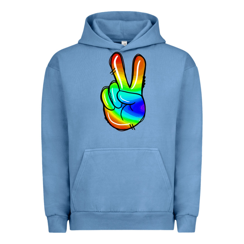 Rainbow Peace Sign Urban Hoodie by Jasminsmagicworld | Teevron