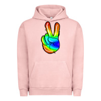 Pigment Salmon rainbow peace sign Urban Hoodie - Jasminsmagicworld