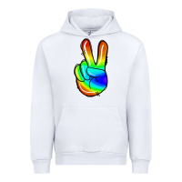 White rainbow peace sign Urban Hoodie - Jasminsmagicworld