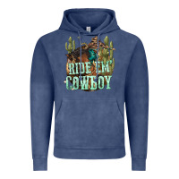 Vintage Denim ride em cowboy Vintage Hoodie - texasbilliewilder