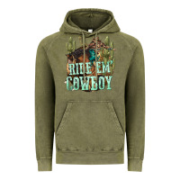 Vintage Olive ride em cowboy Vintage Hoodie - texasbilliewilder