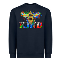 Navy bee kind autism Heavyweight Sweatshirt - Zillion Design Studio