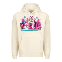 Tofu hello winter pink snowman Premium Hoodie - MaliasSmallBusiness