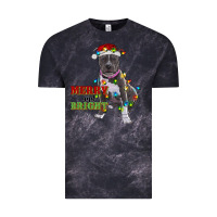 Cloud Black merry and bright pitbull Vintage Tee - RanaPortraitStore
