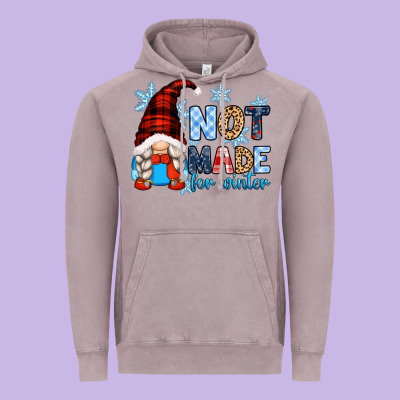 Not Made For Winter With Gnome Vintage Hoodie Designed By Zillion Design Studio