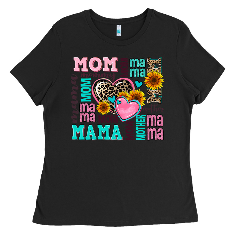 Mom Mama Mommy With Hearts Ladies Tee by AdoDesignShop | Teevron
