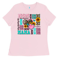 Bubblegum Pink mom mama mommy with hearts Ladies Tee - AdoDesignShop