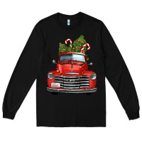 Black christmas trees truck Long Sleeve Tee - FaDigitalArtStudio