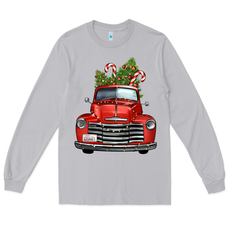 Christmas Trees Truck Long Sleeve Tee by FaDigitalArtStudio | Teevron