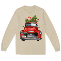 Mushroom christmas trees truck Long Sleeve Tee - FaDigitalArtStudio