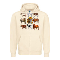 Sandshell western cowsand sunflowers Zipper Hoodie - AdoDesignShop