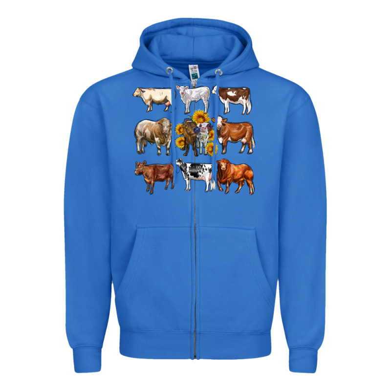Western Cowsand Sunflowers Zipper Hoodie by AdoDesignShop | Teevron