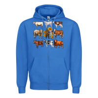 True Royal western cowsand sunflowers Zipper Hoodie - AdoDesignShop