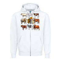 White western cowsand sunflowers Zipper Hoodie - AdoDesignShop