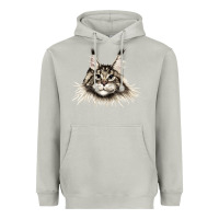 Moon Dust Maine Coon Cat Face Heavyweight Hoodie - LillyAllenDesigns