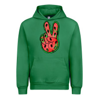 Emerald watermelon peace sign Urban Hoodie - Jasminsmagicworld