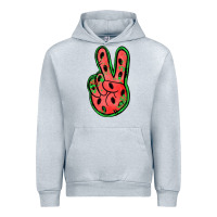 Heather Grey watermelon peace sign Urban Hoodie - Jasminsmagicworld