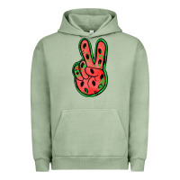 Pigment Oil Green watermelon peace sign Urban Hoodie - Jasminsmagicworld