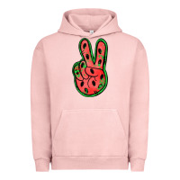 Pigment Salmon watermelon peace sign Urban Hoodie - Jasminsmagicworld