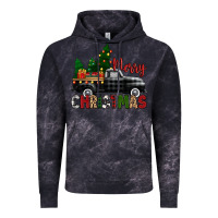 Cloud Black merry christmas with black truck Vintage Hoodie - Zillion Design Studio