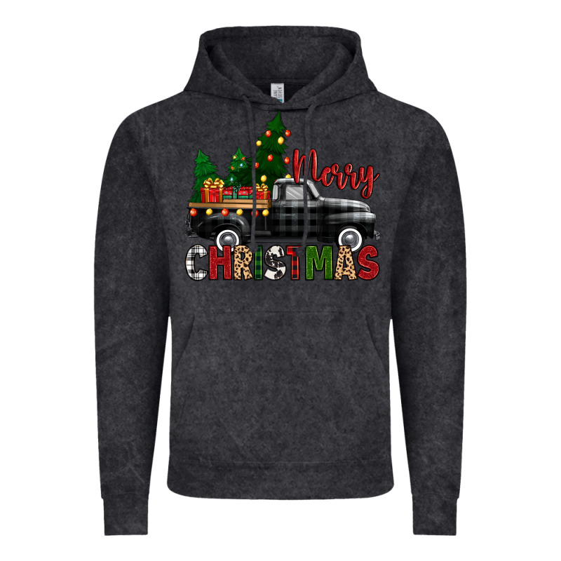 Merry Christmas With Black Truck Vintage Hoodie by Zillion Design Studio | Teevron