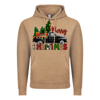 Vintage Coffee merry christmas with black truck Vintage Hoodie - Zillion Design Studio
