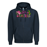 Navy lets go girls with boots and hats Zipper Hoodie - AdoDesignShop