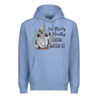 Colony Blue im shorty mouthy deal with it gnome Premium Hoodie - MaliasSmallBusiness