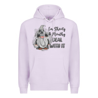 Lilac im shorty mouthy deal with it gnome Premium Hoodie - MaliasSmallBusiness