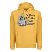 Mustard im shorty mouthy deal with it gnome Premium Hoodie - MaliasSmallBusiness