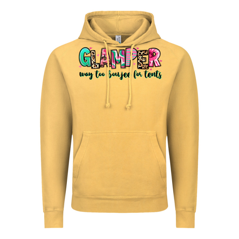 Glamper Way Too Boujee For Tents Vintage Hoodie by RanaPortraitStore | Teevron