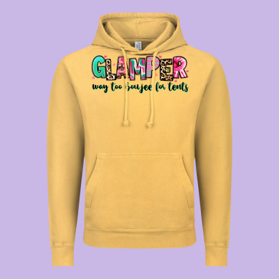 Vintage Hoodie glamper way too boujee for tents