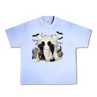 Grape Ice Ghost Cat Urban Heavy Tee - texasbilliewilder